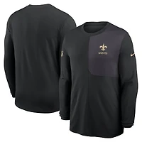 Men's Nike Black New Orleans Saints Sideline Coach UV Dri-FIT Long Sleeve Shirt