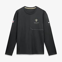 Men's Nike  Black New Orleans Saints Sideline Coaches UV Dri-FIT Long Sleeve Shirt