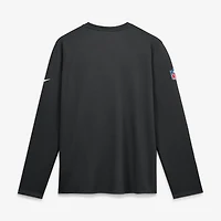 T-shirt à manches longues Nike noir New Orleans Saints Sideline Coaches UV Dri-FIT pour homme