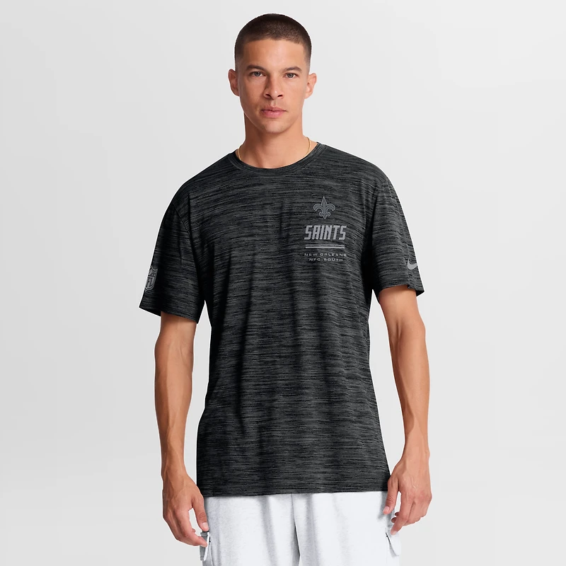 Men's Nike Black New Orleans Saints Sideline Double Covered Dri-FIT Velocity T-Shirt