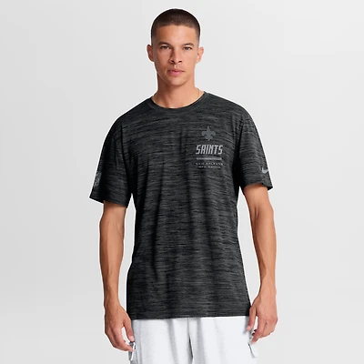 Men's Nike Black New Orleans Saints Sideline Double Covered Dri-FIT Velocity T-Shirt
