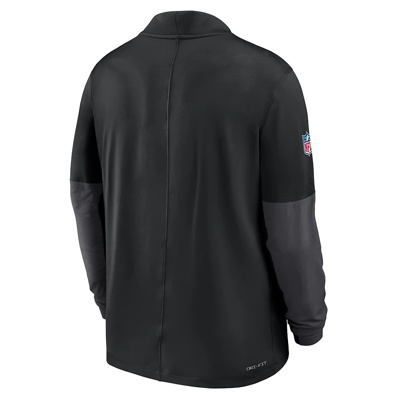 Men's Nike Black New Orleans Saints Sideline Dri-FIT Half-Zip Pullover