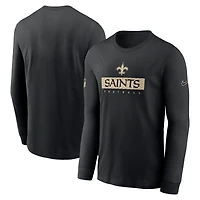 Men's Nike Black New Orleans Saints Sideline Dri-FIT Long Sleeve T-Shirt