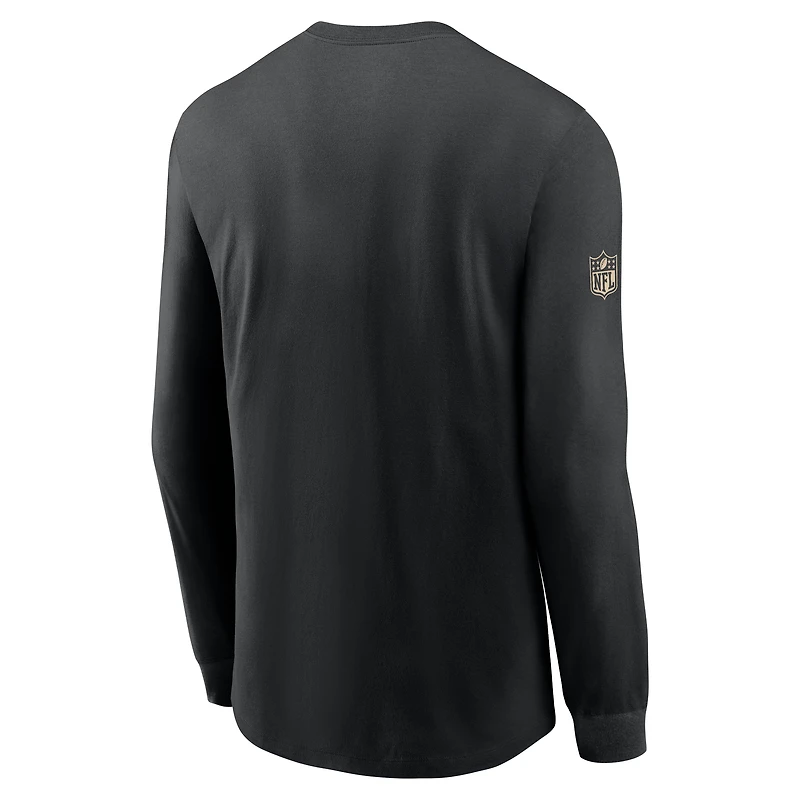 Men's Nike Black New Orleans Saints Sideline Dri-FIT Long Sleeve T-Shirt