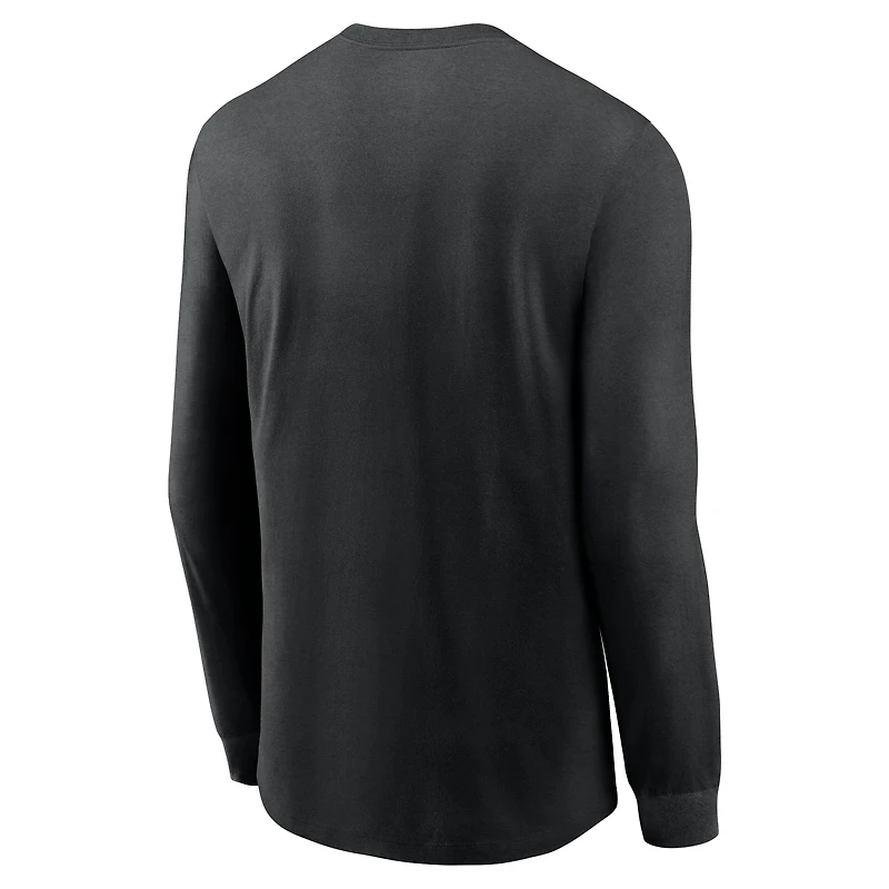 Men's Nike Black New Orleans Saints Sideline Infograph Lock Up Performance Long Sleeve T-Shirt