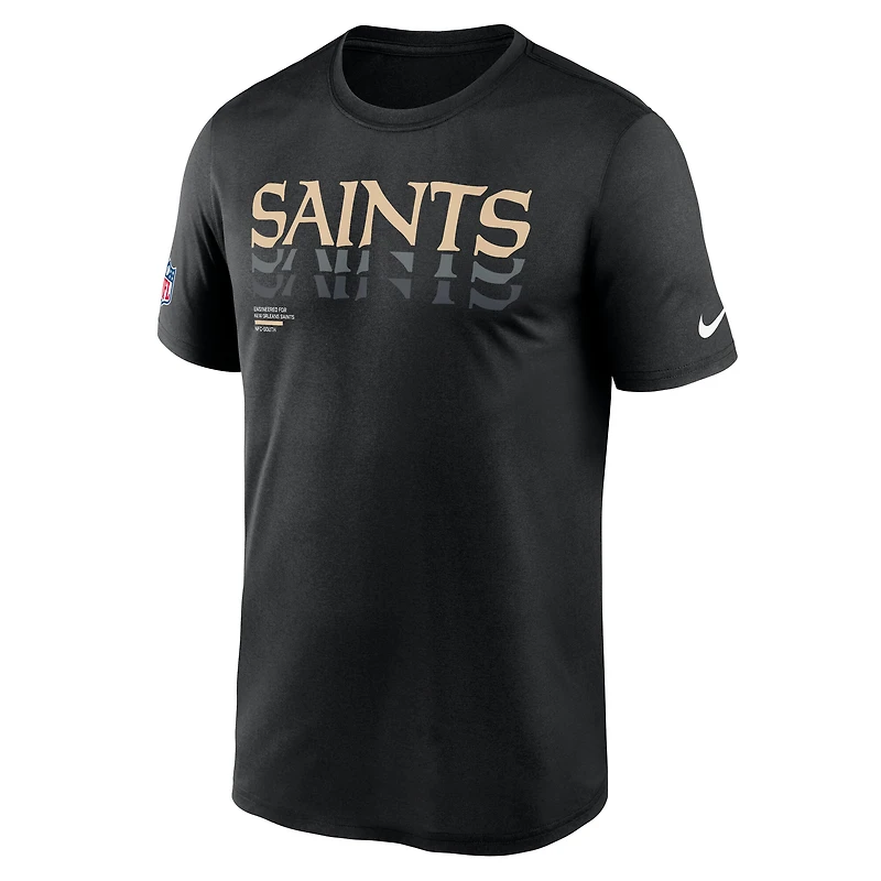 T-shirt Nike noir Dri-FIT pour homme, motif légende des New Orleans Saints