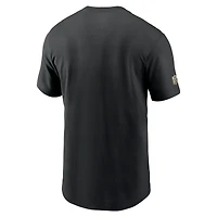 T-shirt Nike New Orleans Saints Sideline Performance pour homme, noir