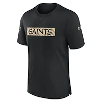 Men's Nike Black New Orleans Saints Sideline Player Performance T-Shirt