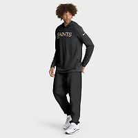 Men's Nike Black New Orleans Saints Sideline Pure Fury Dri-FIT Long Sleeve Hoodie T-Shirt