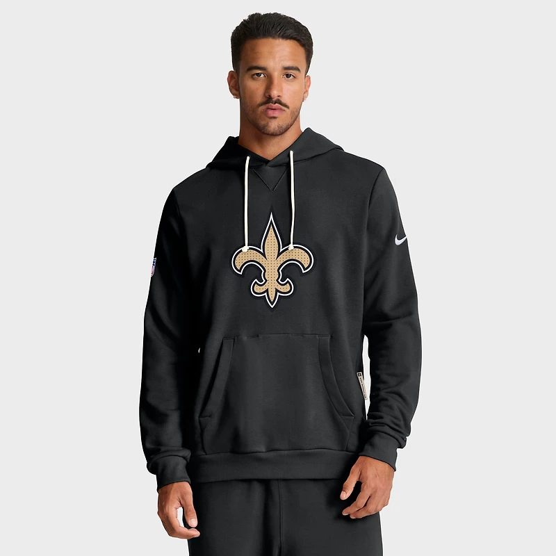 Men's Nike Black New Orleans Saints Sideline Standard Issue Initial Home Dri-FIT Hoodie