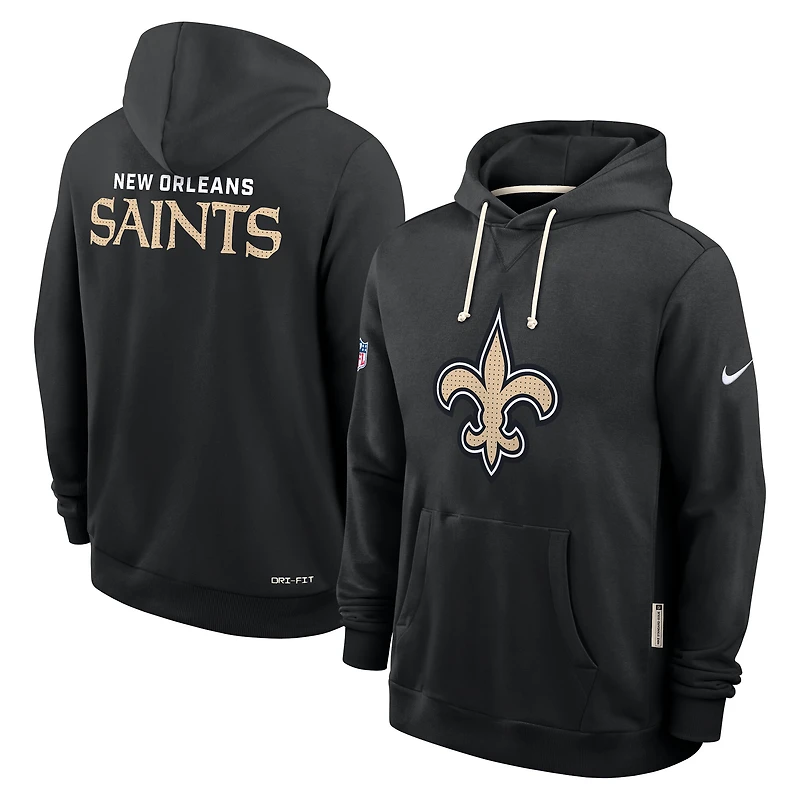 Men's Nike Black New Orleans Saints Sideline Standard Issue Initial Home Dri-FIT Hoodie