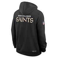 Men's Nike Black New Orleans Saints Sideline Standard Issue Initial Home Dri-FIT Hoodie