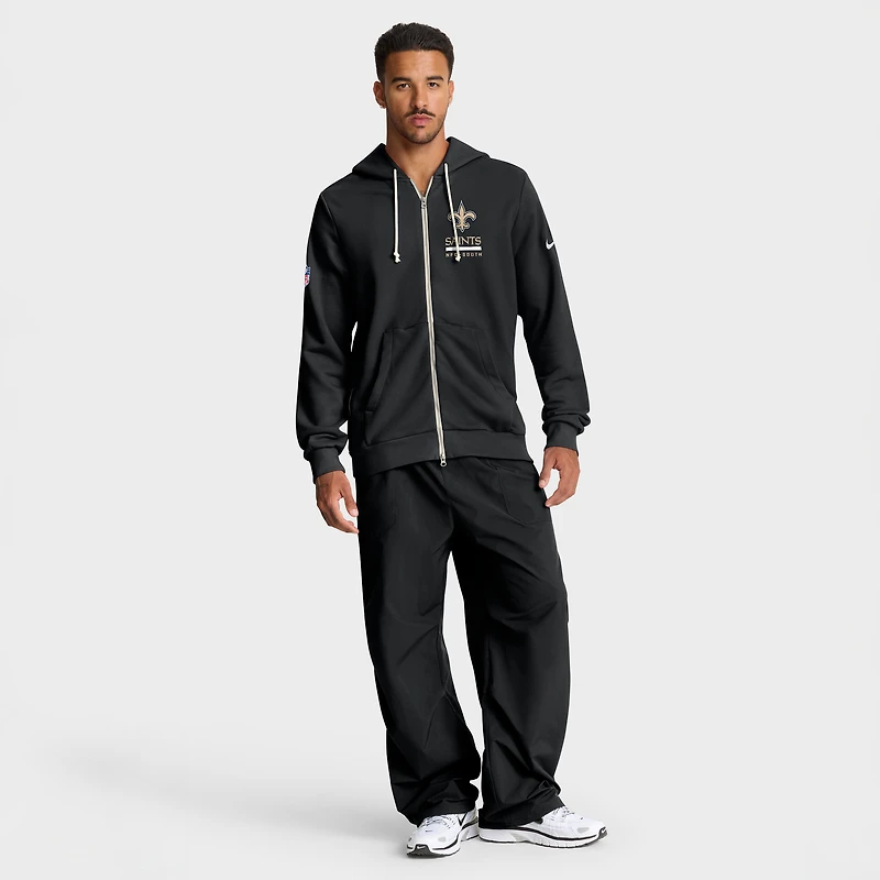 Men's Nike Black New Orleans Saints Sideline Standard Issue Utility Player Dri-FIT Full-Zip Hoodie