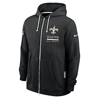 Men's Nike Black New Orleans Saints Sideline Standard Issue Utility Player Dri-FIT Full-Zip Hoodie