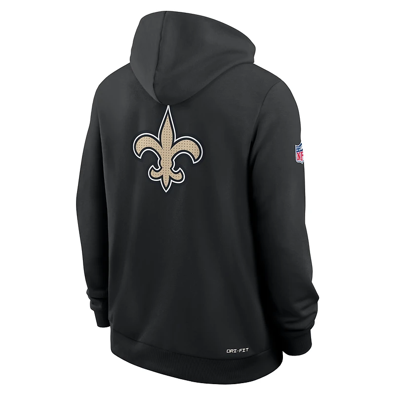 Men's Nike Black New Orleans Saints Sideline Standard Issue Utility Player Dri-FIT Full-Zip Hoodie