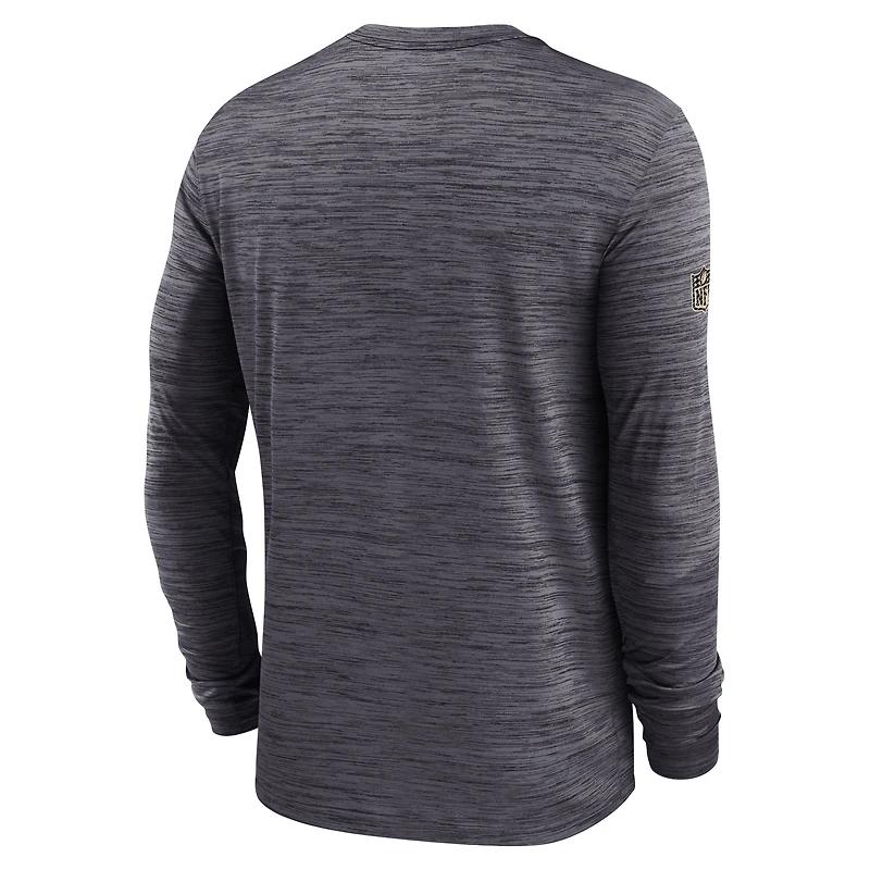 Men's Nike Black New Orleans Saints Sideline Velocity Dri-FIT Long Sleeve T-Shirt