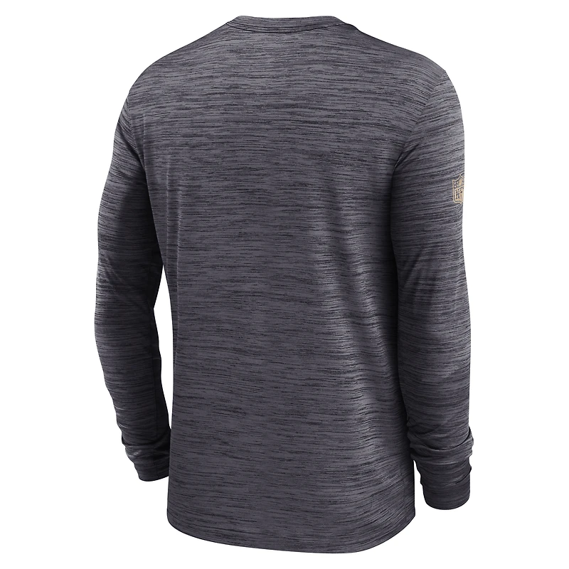 Men's Nike Black New Orleans Saints Sideline Velocity Performance Long Sleeve T-Shirt