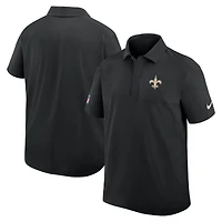 Polo tissé Nike Dri-FIT noir pour homme des Saints de la Nouvelle-Orléans