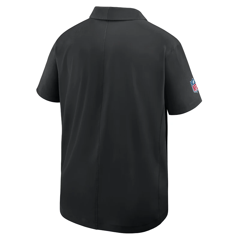 Polo tissé Nike Dri-FIT noir pour homme des Saints de la Nouvelle-Orléans