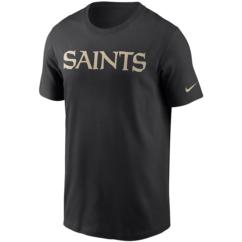 Men's Nike Black New Orleans Saints Team Wordmark T-Shirt