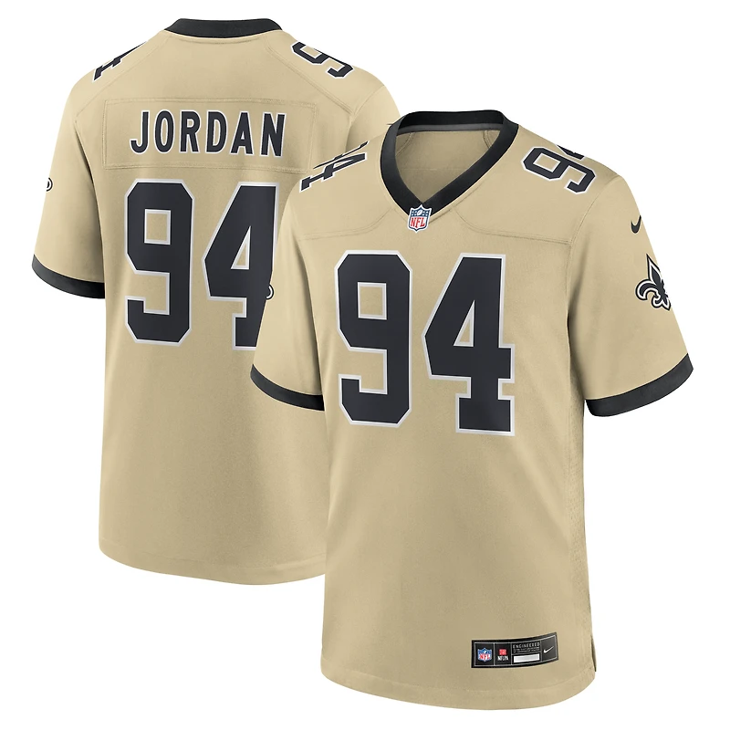 Maillot de joueur alternatif Nike Cameron Jordan Gold des New Orleans Saints Gameday Golds pour homme