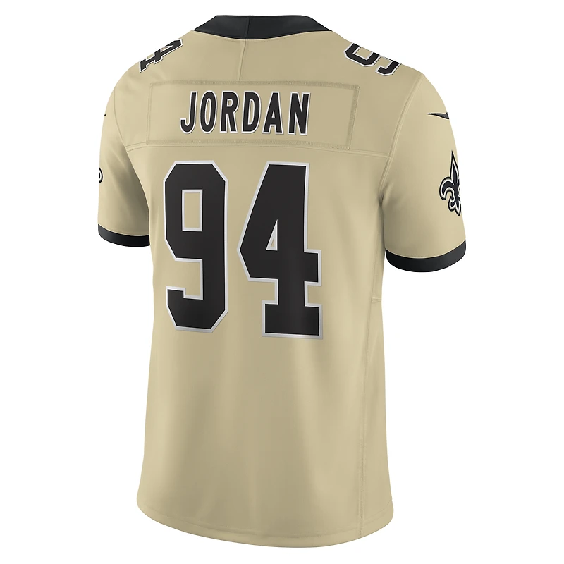 Maillot Nike Cameron Jordan Gold Gameday Golds Alternate Vapor F.U.S.E. pour homme, édition limitée, des New Orleans Saints