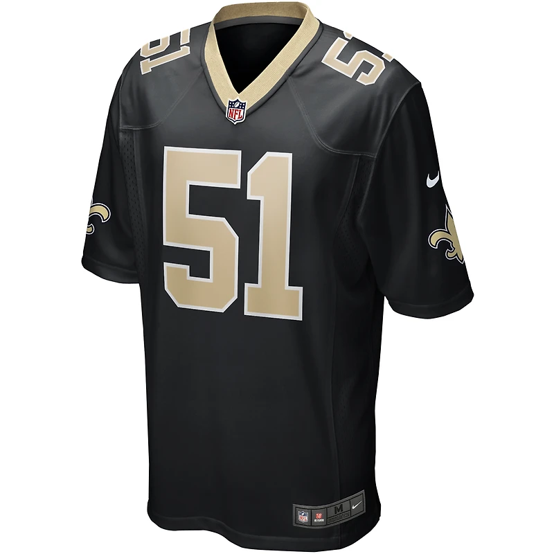 Maillot de match Nike Cesar Ruiz pour hommes, noir, New Orleans Saints