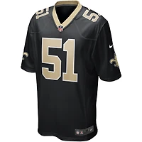 Maillot de match Nike Cesar Ruiz pour hommes, noir, New Orleans Saints