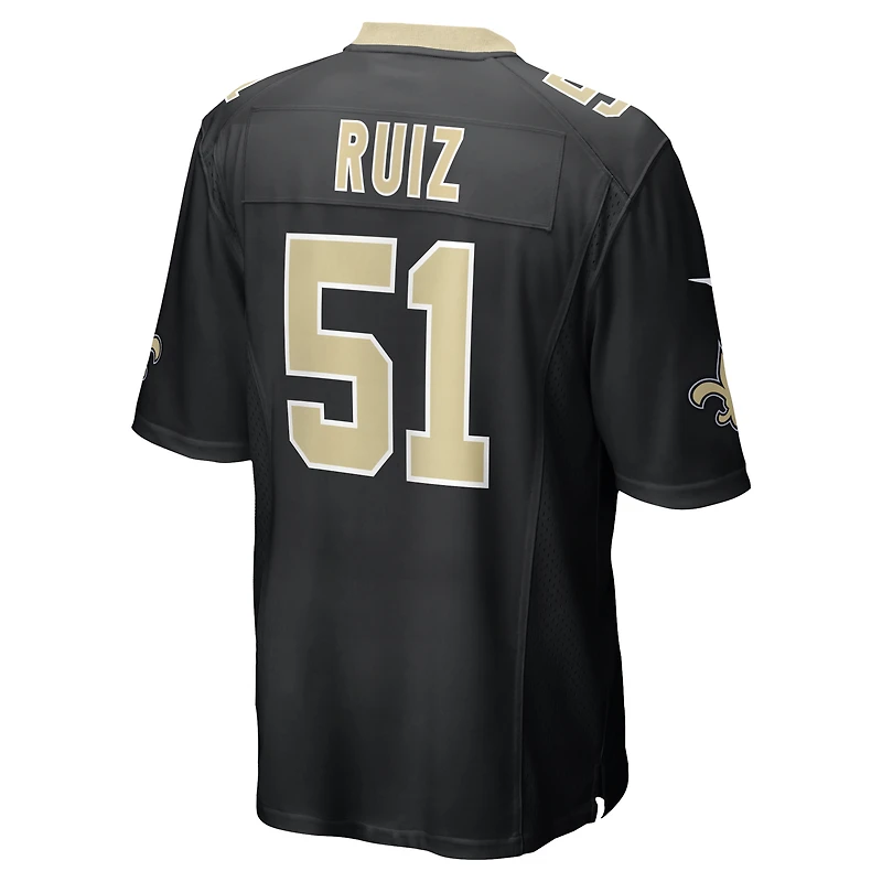 Men's Nike Cesar Ruiz Black New Orleans Saints Game Jersey