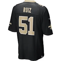 Maillot de match joueur Nike Cesar Ruiz pour hommes, noir, New Orleans Saints