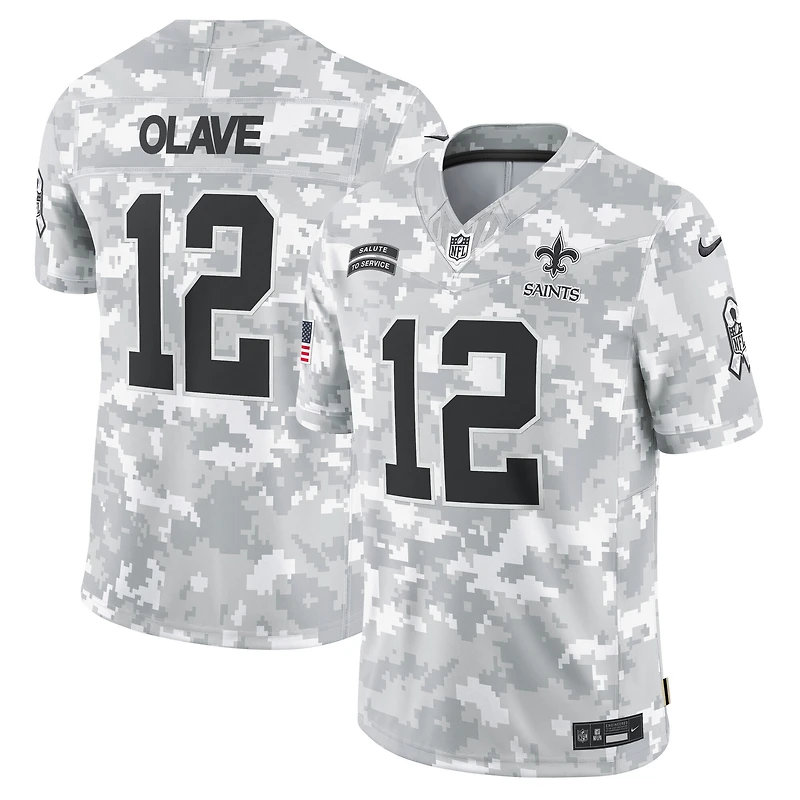 Maillot Nike Chris Olave Arctic Camo New Orleans Saints 2024 Salute to Service Limited pour homme