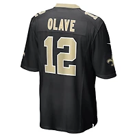 Maillot de match joueur Nike Chris Olave pour hommes, noir, New Orleans Saints