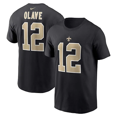 Men's Nike Chris Olave  Black New Orleans Saints Player Name & Number T-Shirt