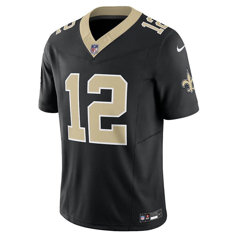 Nike Chris Olave pour hommes Noir New Orleans Saints Vapor F.U.S.E. Maillot limité