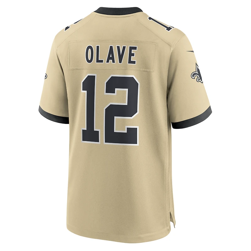 Maillot de joueur alternatif Nike Chris Olave Gold des New Orleans Saints Gameday Golds pour homme