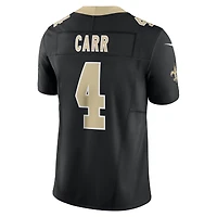 Nike Derek Carr pour homme Noir New Orleans Saints Vapor F.U.S.E. Maillot limité