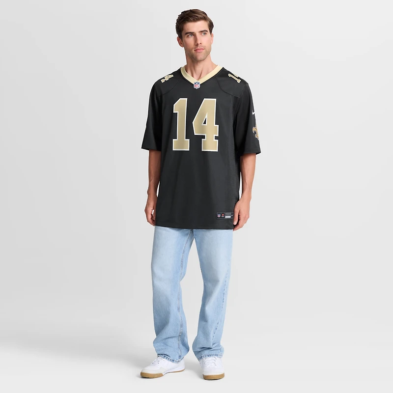 Maillot de jeu joueur Nike Ga'Quincy McKinstry pour homme, noir, New Orleans Saints