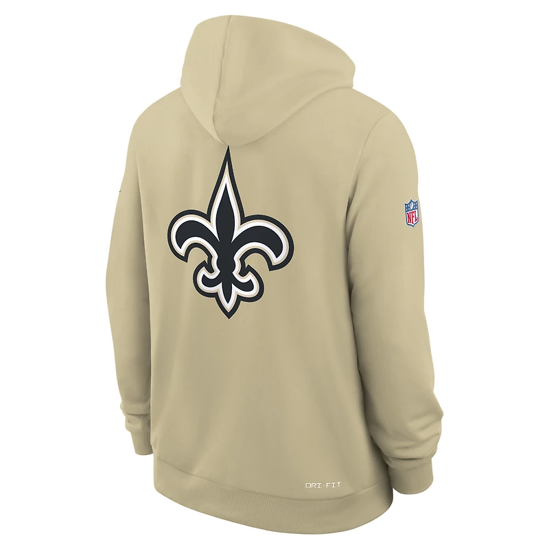 Men's Nike Gold New Orleans Saints Alt Sideline Standard Issue Dri-FIT Hoodie