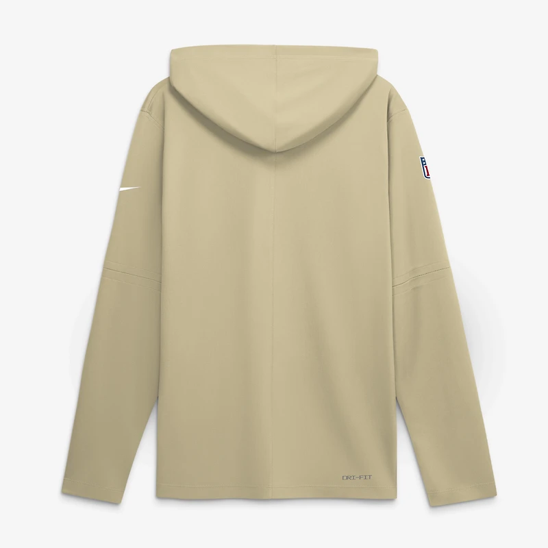 T-shirt à capuche manches longues Nike Gold New Orleans Saints Sideline Dri-FIT pour homme