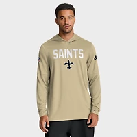Men's Nike Gold New Orleans Saints Sideline Pass Accuracy Dri-FIT Long Sleeve Hoodie T-Shirt