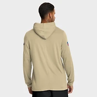 Men's Nike Gold New Orleans Saints Sideline Pass Accuracy Dri-FIT Long Sleeve Hoodie T-Shirt