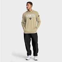 Men's Nike Gold New Orleans Saints Sideline Pass Accuracy Dri-FIT Long Sleeve Hoodie T-Shirt