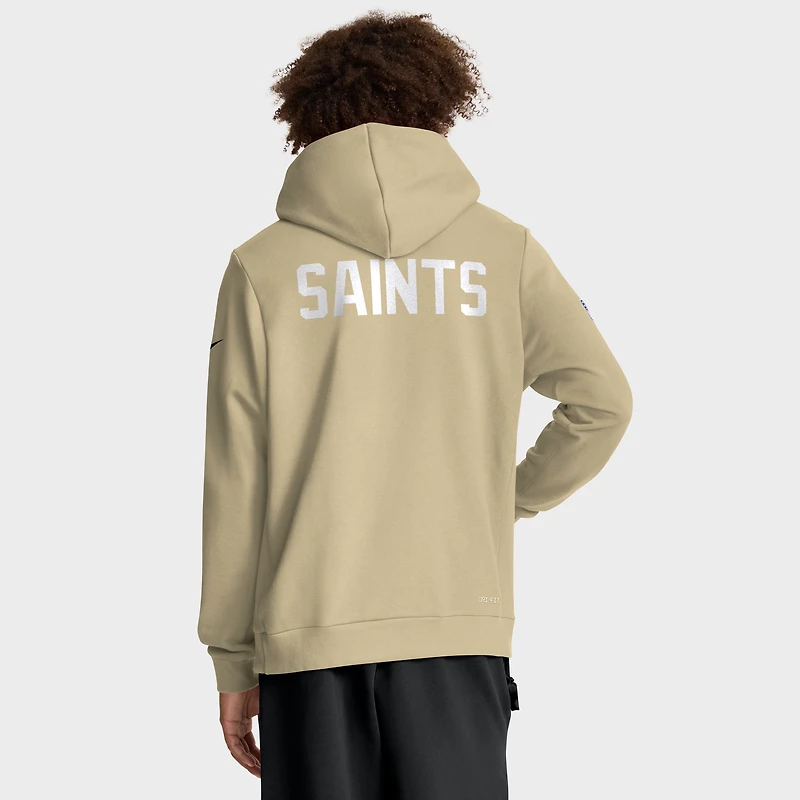 Men's Nike Gold New Orleans Saints Sideline Standard Issue Alt 2 Dri-FIT Hoodie