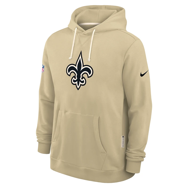 Sweat à capuche Nike Gold New Orleans Saints Sideline Standard Issue Alt 2 Dri-FIT pour homme