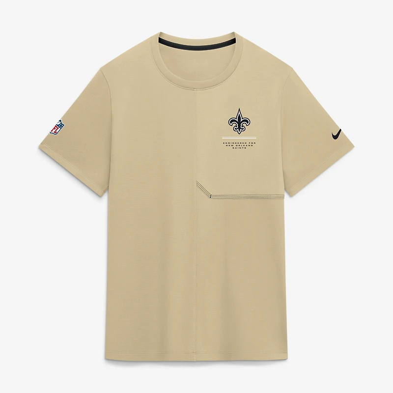Men's Nike  Gold New Orleans Saints Sideline UV Dri-FIT Coaches Shirt