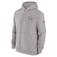 Sweat à capuche en polaire Nike New Orleans Saints Sideline Club pour homme, gris
