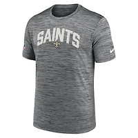 Men's Nike Gray New Orleans Saints Sideline Velocity Athletic Stack Performance T-Shirt