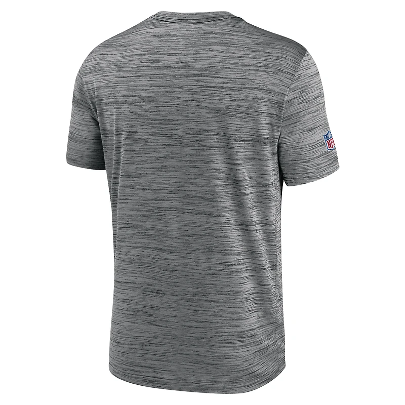 Men's Nike Gray New Orleans Saints Sideline Velocity Athletic Stack Performance T-Shirt