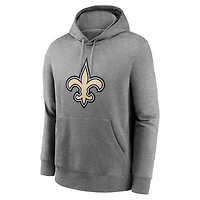 Sweat à capuche Nike Heather Charcoal New Orleans Saints Big & Tall Rewind Club Fleece pour homme
