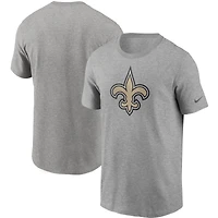 Men's Nike Heather Gray New Orleans Saints Primetime Logo Essential T-Shirt
